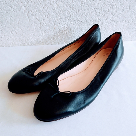 NWOT J Crew Black Ballerina Flats Size 11